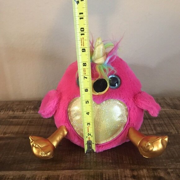 Bird Unicorn Plush Stuffed Animal Pink Yellow Heart 10 Inch Toy Valentine Easter - Picture 6 of 7